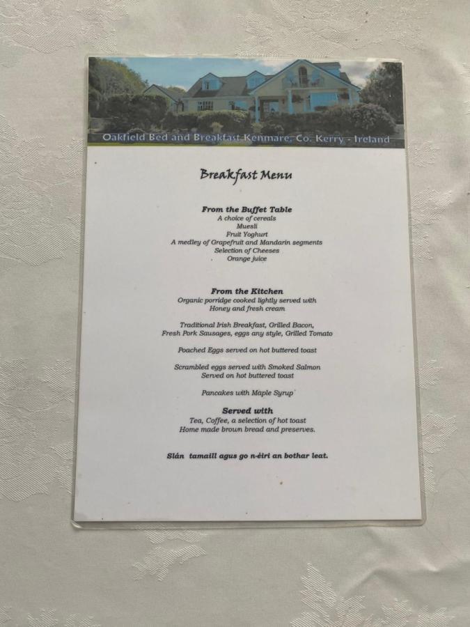 Oakfield Bed and Breakfast Kenmare Eksteriør billede